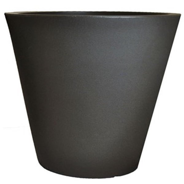 13 in. Cosmopolitan Round Planter - Black, Gardencontrol, Mfr#: GA2527733